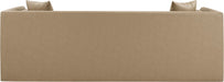 Meridian Furniture - Everett 88.5" Tan Vegan Leather Upholstered Sofa - 44067Tan-S - GreatFurnitureDeal
