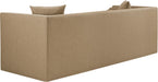 Meridian Furniture - Everett 88.5" Tan Vegan Leather Upholstered Sofa - 44067Tan-S - GreatFurnitureDeal
