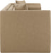 Meridian Furniture - Everett 88.5" Tan Vegan Leather Upholstered Sofa - 44067Tan-S - GreatFurnitureDeal