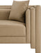 Meridian Furniture - Everett 88.5" Tan Vegan Leather Upholstered Sofa - 44067Tan-S - GreatFurnitureDeal