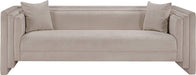Meridian Furniture - Everett 88.5" Beige Chenille Fabric Upholstered Sofa - 44068Beige-S - GreatFurnitureDeal