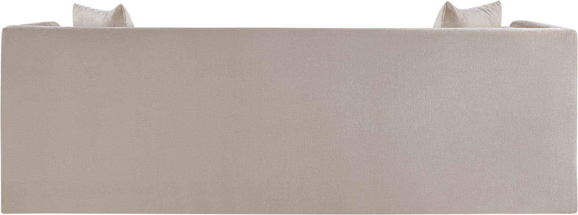 Meridian Furniture - Everett 88.5" Beige Chenille Fabric Upholstered Sofa - 44068Beige-S - GreatFurnitureDeal