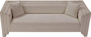 Meridian Furniture - Everett 88.5" Beige Chenille Fabric Upholstered Sofa - 44068Beige-S - GreatFurnitureDeal