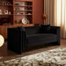 Meridian Furniture - Everett 67" Black Chenille Fabric Upholstered Loveseat - 44068Black-L - GreatFurnitureDeal
