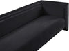 Meridian Furniture - Everett 88.5" Black Chenille Fabric Upholstered Sofa - 44068Black-S - GreatFurnitureDeal
