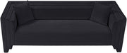 Meridian Furniture - Everett 88.5" Black Chenille Fabric Upholstered Sofa - 44068Black-S - GreatFurnitureDeal