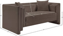 Meridian Furniture - Everett 67" Brown Chenille Fabric Upholstered Loveseat - 44068Brown-L - GreatFurnitureDeal