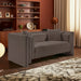 Meridian Furniture - Everett 67" Brown Chenille Fabric Upholstered Loveseat - 44068Brown-L - GreatFurnitureDeal