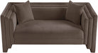Meridian Furniture - Everett 67" Brown Chenille Fabric Upholstered Loveseat - 44068Brown-L - GreatFurnitureDeal