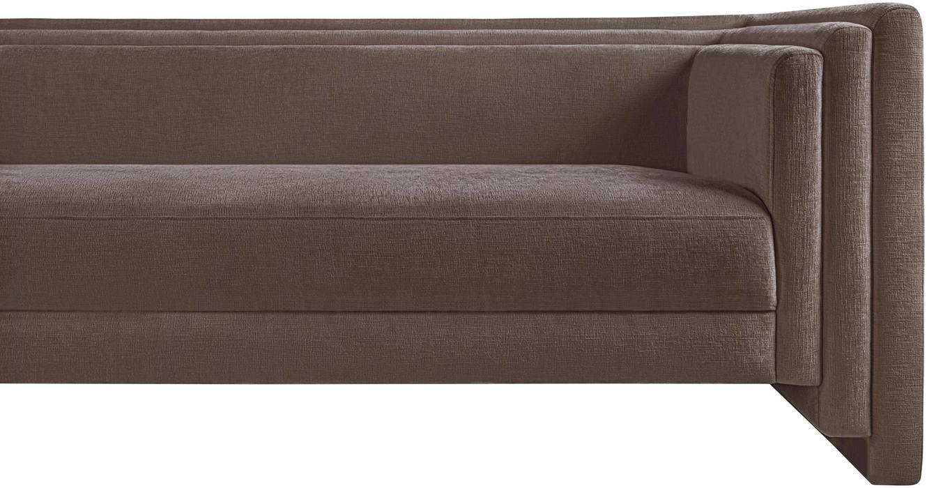 Meridian Furniture - Everett 88.5" Brown Chenille Fabric Upholstered Sofa - 44068Brown-S - GreatFurnitureDeal