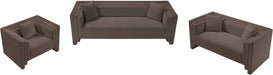 Meridian Furniture - Everett 88.5" Brown Chenille Fabric Upholstered Sofa - 44068Brown-S - GreatFurnitureDeal