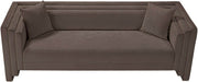 Meridian Furniture - Everett 88.5" Brown Chenille Fabric Upholstered Sofa - 44068Brown-S - GreatFurnitureDeal
