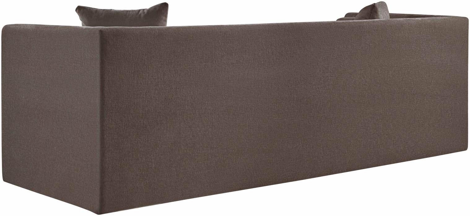 Meridian Furniture - Everett 88.5" Brown Chenille Fabric Upholstered Sofa - 44068Brown-S - GreatFurnitureDeal