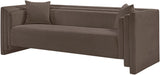 Meridian Furniture - Everett 88.5" Brown Chenille Fabric Upholstered Sofa - 44068Brown-S - GreatFurnitureDeal