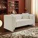 Meridian Furniture - Everett 67" Cream Chenille Fabric Upholstered Loveseat - 44068Cream-L - GreatFurnitureDeal