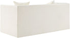 Meridian Furniture - Everett 67" Cream Chenille Fabric Upholstered Loveseat - 44068Cream-L - GreatFurnitureDeal