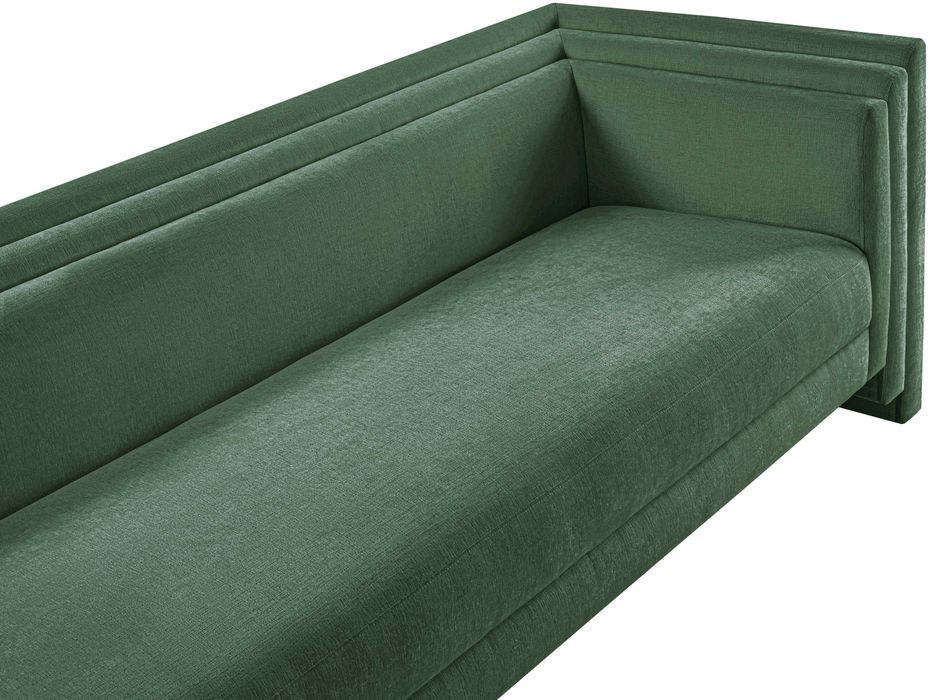 Meridian Furniture - Everett 88.5" Green Chenille Fabric Upholstered Sofa - 44068Green-S - GreatFurnitureDeal