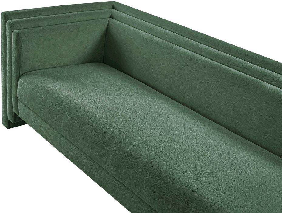 Meridian Furniture - Everett 88.5" Green Chenille Fabric Upholstered Sofa - 44068Green-S - GreatFurnitureDeal
