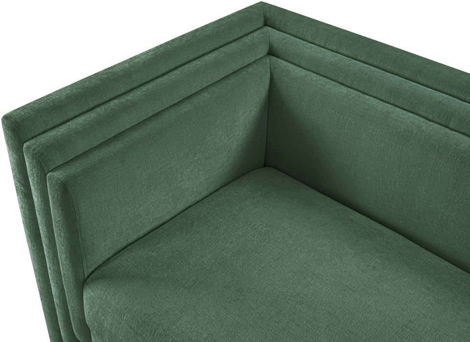 Meridian Furniture - Everett 88.5" Green Chenille Fabric Upholstered Sofa - 44068Green-S - GreatFurnitureDeal