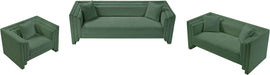 Meridian Furniture - Everett 88.5" Green Chenille Fabric Upholstered Sofa - 44068Green-S - GreatFurnitureDeal