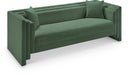 Meridian Furniture - Everett 88.5" Green Chenille Fabric Upholstered Sofa - 44068Green-S - GreatFurnitureDeal
