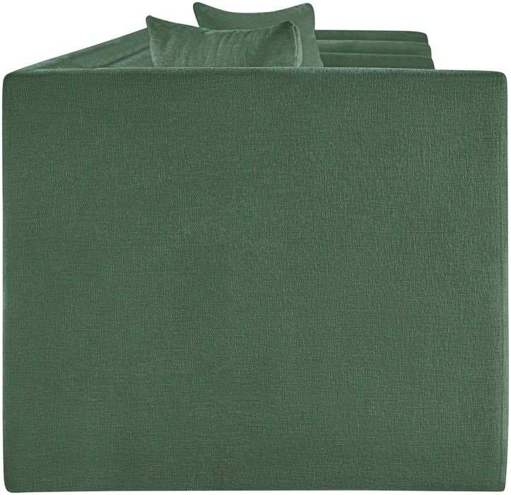 Meridian Furniture - Everett 88.5" Green Chenille Fabric Upholstered Sofa - 44068Green-S - GreatFurnitureDeal
