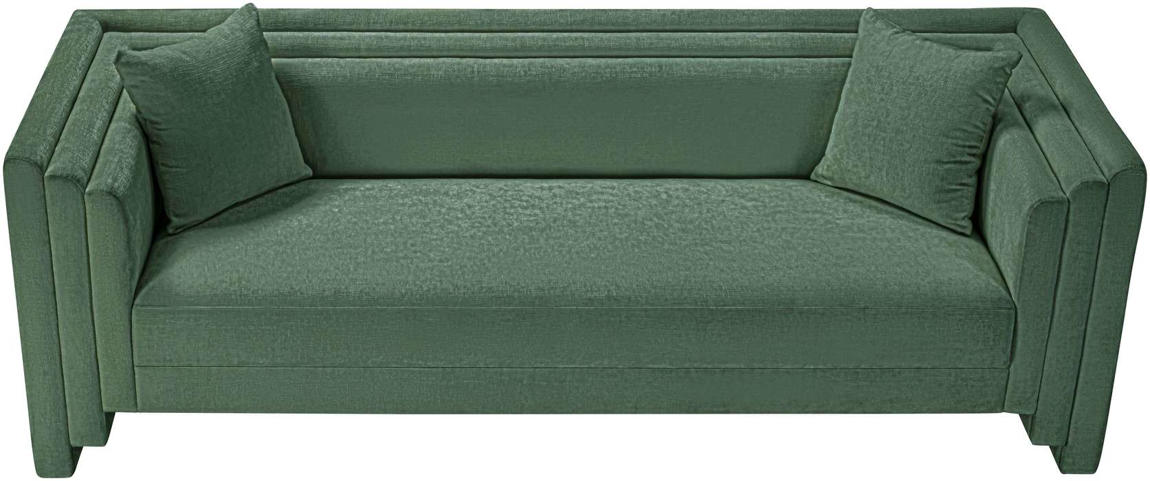 Meridian Furniture - Everett 88.5" Green Chenille Fabric Upholstered Sofa - 44068Green-S - GreatFurnitureDeal