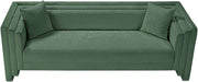 Meridian Furniture - Everett 88.5" Green Chenille Fabric Upholstered Sofa - 44068Green-S - GreatFurnitureDeal