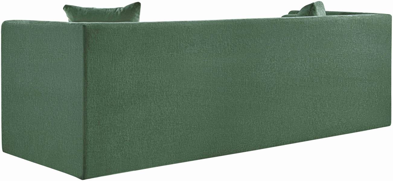 Meridian Furniture - Everett 88.5" Green Chenille Fabric Upholstered Sofa - 44068Green-S - GreatFurnitureDeal