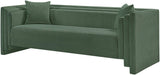 Meridian Furniture - Everett 88.5" Green Chenille Fabric Upholstered Sofa - 44068Green-S - GreatFurnitureDeal