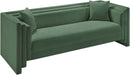 Meridian Furniture - Everett 88.5" Green Chenille Fabric Upholstered Sofa - 44068Green-S - GreatFurnitureDeal