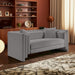 Meridian Furniture - Everett 67" Grey Chenille Fabric Upholstered Loveseat - 44068Grey-L - GreatFurnitureDeal