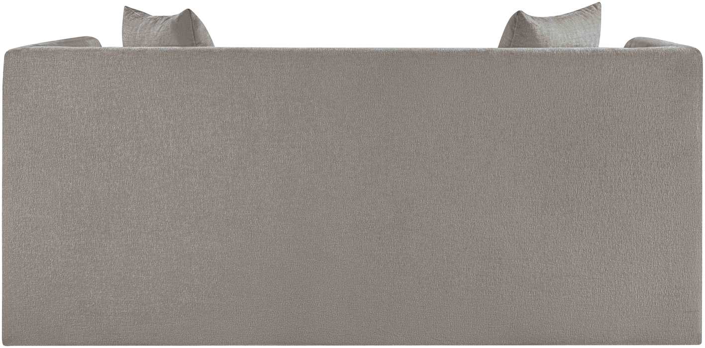 Meridian Furniture - Everett 67" Grey Chenille Fabric Upholstered Loveseat - 44068Grey-L - GreatFurnitureDeal