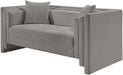 Meridian Furniture - Everett 67" Grey Chenille Fabric Upholstered Loveseat - 44068Grey-L - GreatFurnitureDeal