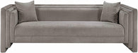 Meridian Furniture - Everett 88.5" Grey Chenille Fabric Upholstered Sofa - 44068Grey-S - GreatFurnitureDeal