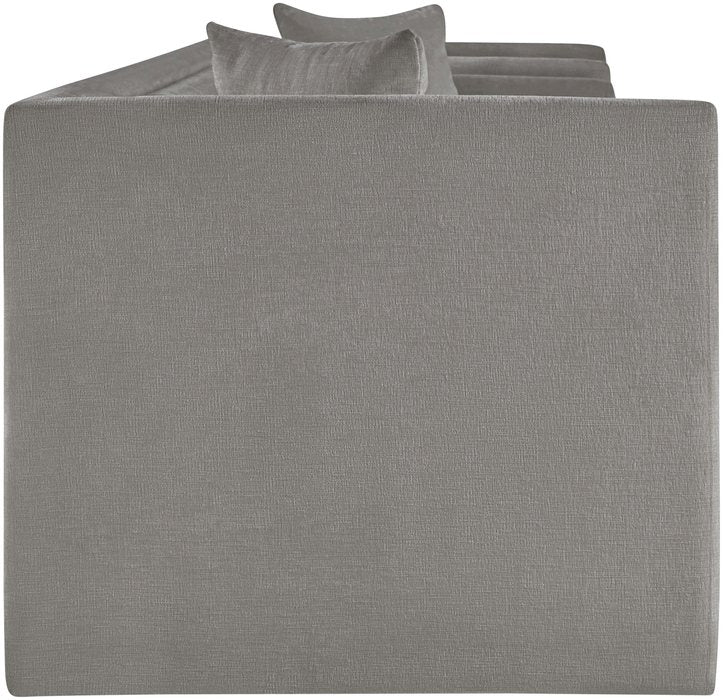 Meridian Furniture - Everett 88.5" Grey Chenille Fabric Upholstered Sofa - 44068Grey-S - GreatFurnitureDeal