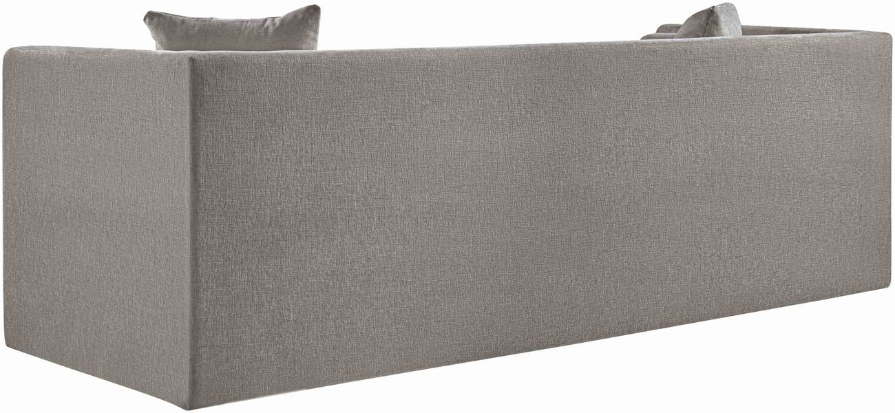 Meridian Furniture - Everett 88.5" Grey Chenille Fabric Upholstered Sofa - 44068Grey-S - GreatFurnitureDeal