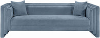Meridian Furniture - Everett 88.5" Light Blue Chenille Fabric Upholstered Sofa - 44068LtBlu-S - GreatFurnitureDeal