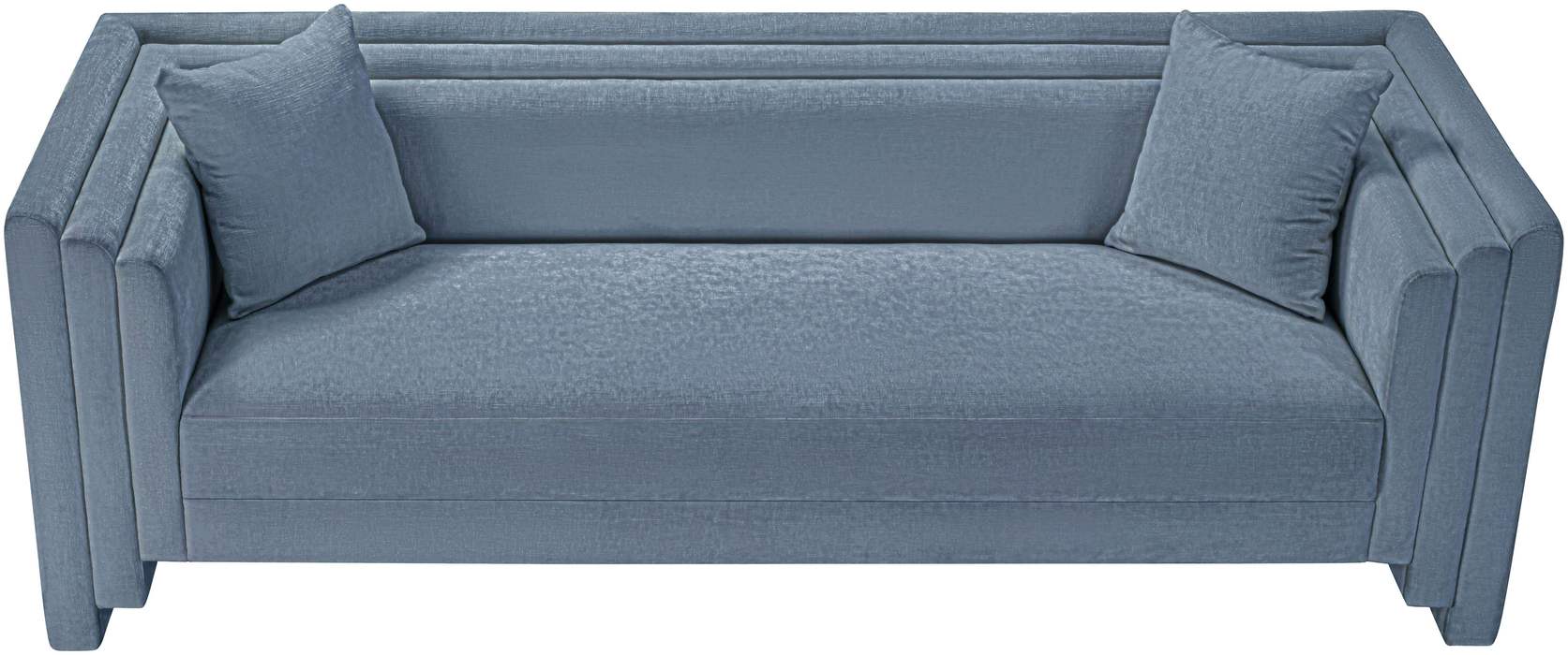 Meridian Furniture - Everett 88.5" Light Blue Chenille Fabric Upholstered Sofa - 44068LtBlu-S - GreatFurnitureDeal