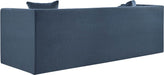 Meridian Furniture - Everett 88.5" Light Blue Chenille Fabric Upholstered Sofa - 44068LtBlu-S - GreatFurnitureDeal