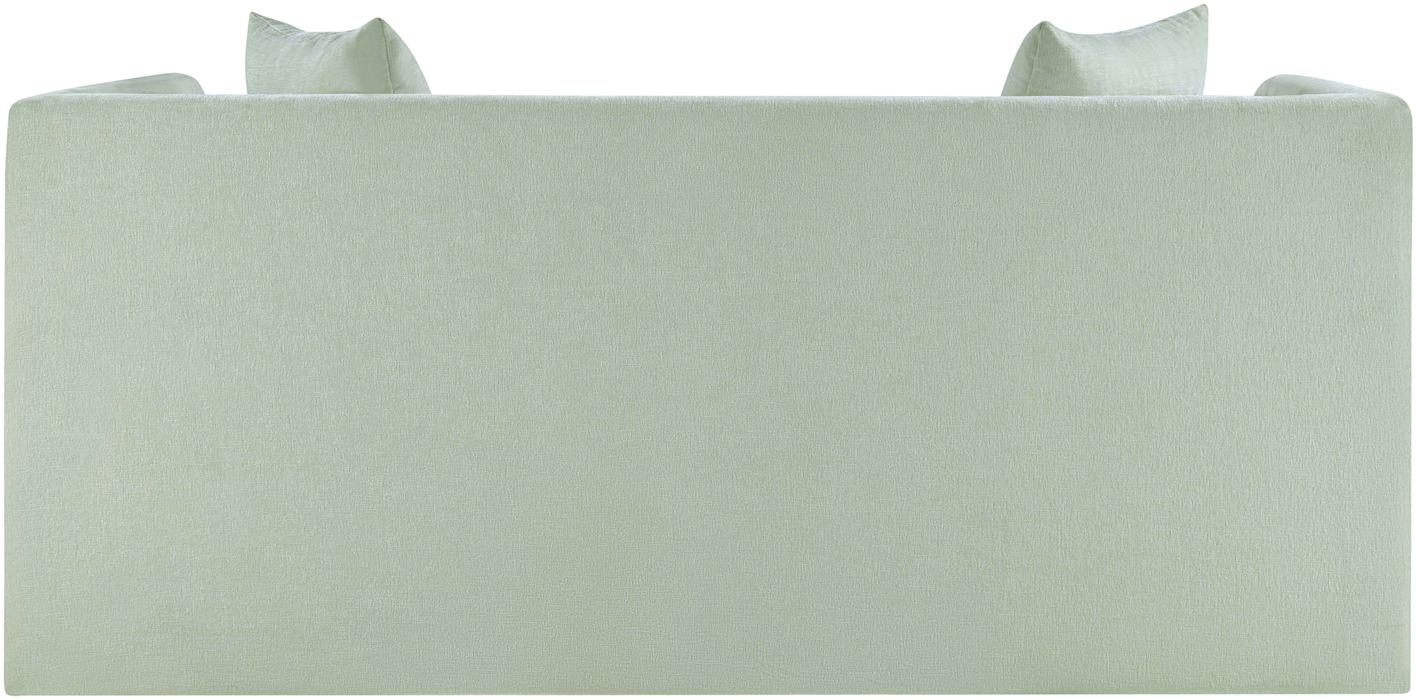Meridian Furniture - Everett 67" Mint Chenille Fabric Upholstered Loveseat - 44068Mint-L - GreatFurnitureDeal