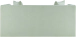 Meridian Furniture - Everett 67" Mint Chenille Fabric Upholstered Loveseat - 44068Mint-L - GreatFurnitureDeal