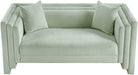 Meridian Furniture - Everett 67" Mint Chenille Fabric Upholstered Loveseat - 44068Mint-L - GreatFurnitureDeal