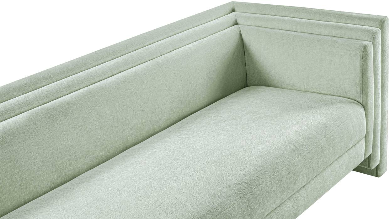 Meridian Furniture - Everett 88.5" Mint Chenille Fabric Upholstered Sofa - 44068Mint-S - GreatFurnitureDeal