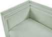Meridian Furniture - Everett 88.5" Mint Chenille Fabric Upholstered Sofa - 44068Mint-S - GreatFurnitureDeal