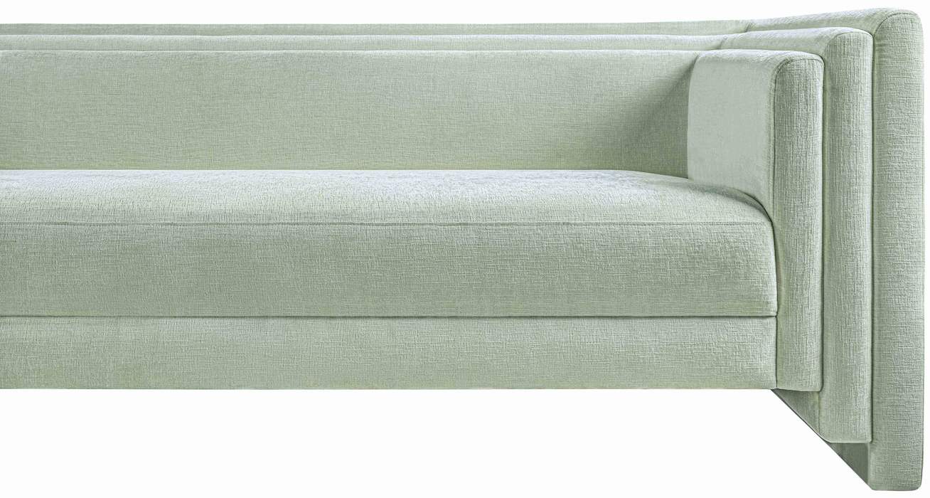 Meridian Furniture - Everett 88.5" Mint Chenille Fabric Upholstered Sofa - 44068Mint-S - GreatFurnitureDeal