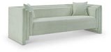 Meridian Furniture - Everett 88.5" Mint Chenille Fabric Upholstered Sofa - 44068Mint-S - GreatFurnitureDeal