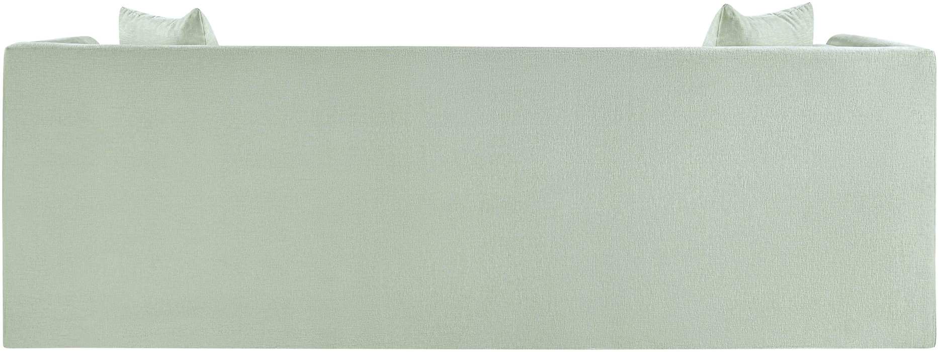 Meridian Furniture - Everett 88.5" Mint Chenille Fabric Upholstered Sofa - 44068Mint-S - GreatFurnitureDeal