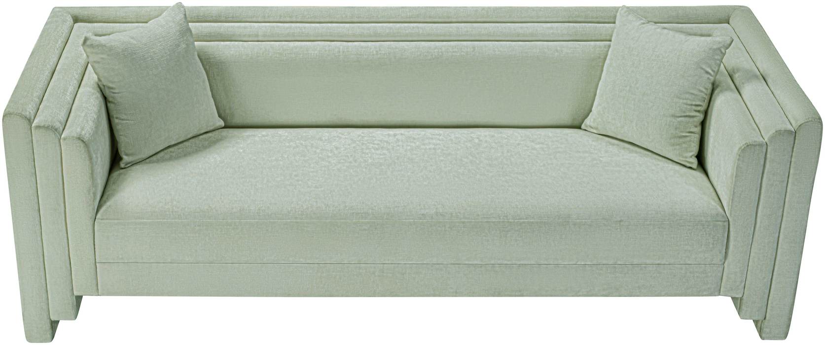 Meridian Furniture - Everett 88.5" Mint Chenille Fabric Upholstered Sofa - 44068Mint-S - GreatFurnitureDeal