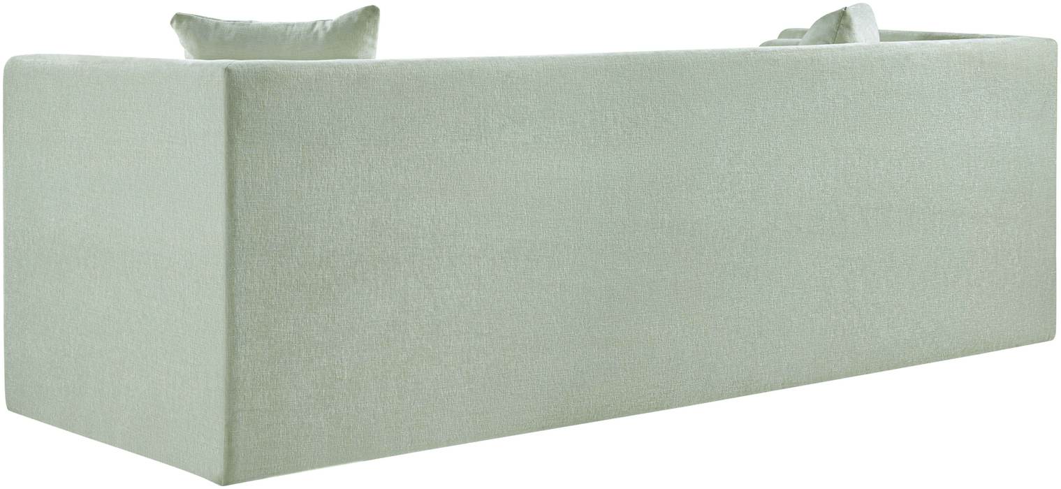 Meridian Furniture - Everett 88.5" Mint Chenille Fabric Upholstered Sofa - 44068Mint-S - GreatFurnitureDeal